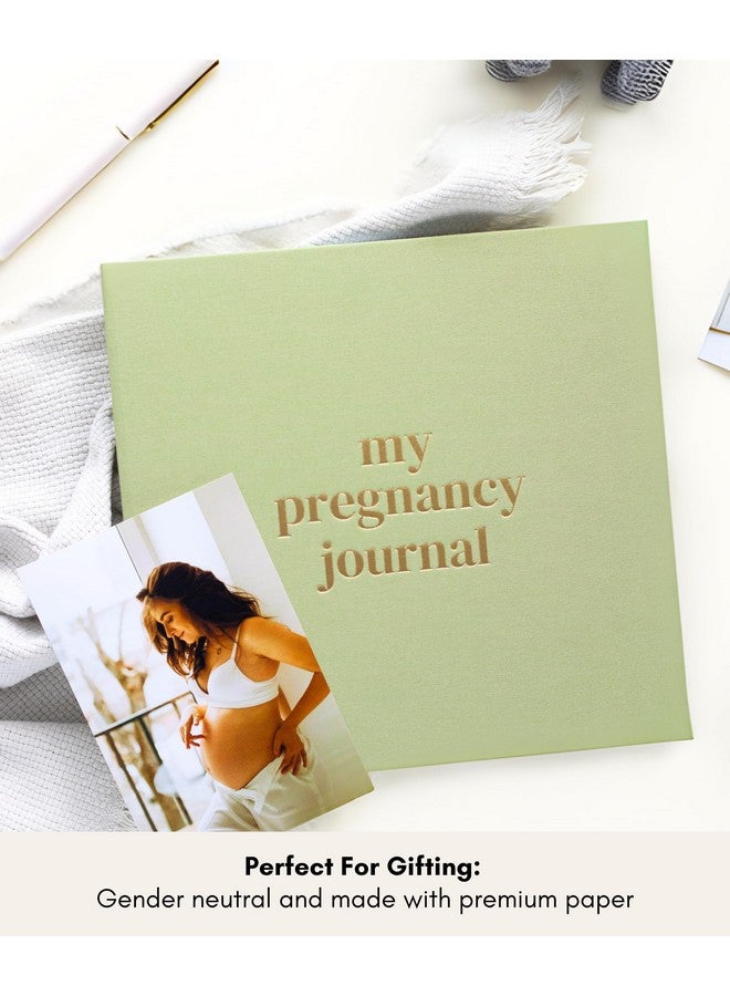 Lamare دفتر حمل للأمهات الجدد 2024، ألبوم حمل، هدية للأم المنتظرة، مستلزمات الحمل، مخطط الحمل بغطاء من الكتان ومساحات للصور | ضروريات الحمل، 9.5 × 9 بوصات - Image 5