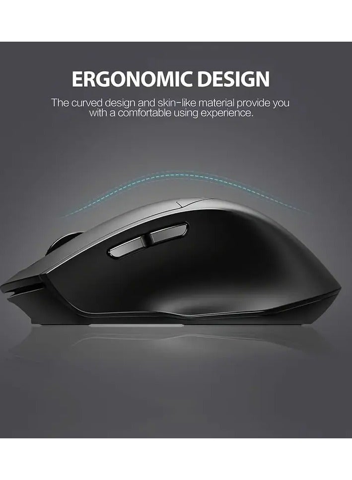 INPHIC DR01 wireless BT mouse rechargeable ergonomic office light sound suitable for laptops, and tablets universal new upgrade [three-mode power display flagship version] - Image 4