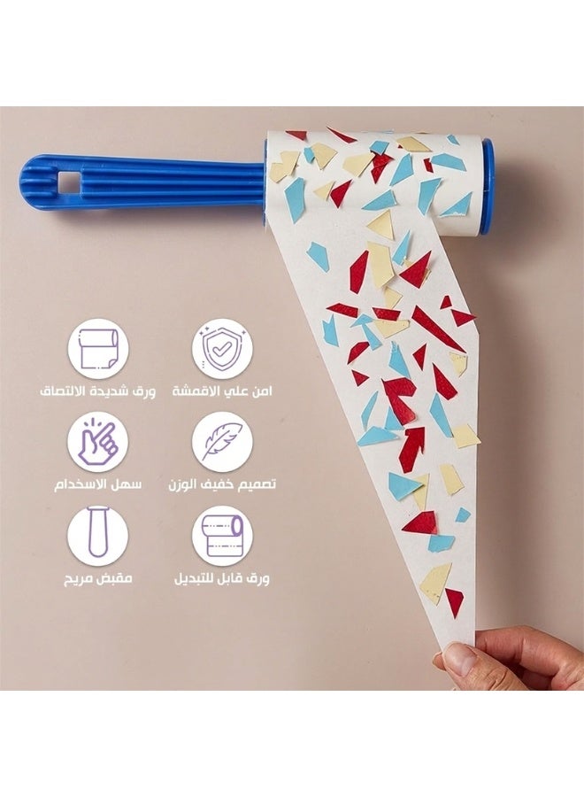 Lint Remover 3 Pack 10 Sheets Each Lint and Pet Hair Remover Brush for Clothes Hair Removal Kit Portable Sticky Paper with Angled Dust Remover Suitable for Removing Hair, Crumbs, and More - Image 3