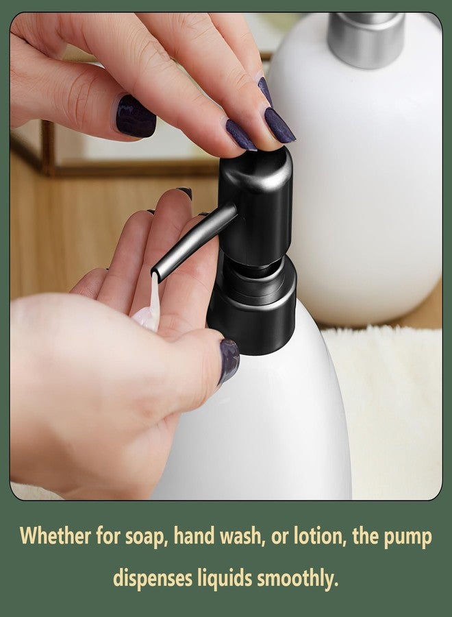 Philbinden 6Pcs Soap Dispenser Pump Head Replacement Set,Reusable Hand Soap Dispenser Top for Bathroom,Kithen Worktop Bottles, Standard Diameter 28/400 Neck Size (6, Black) - Image 3