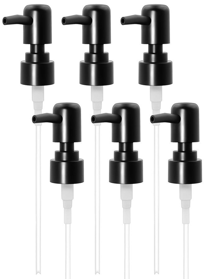 Philbinden 6Pcs Soap Dispenser Pump Head Replacement Set,Reusable Hand Soap Dispenser Top for Bathroom,Kithen Worktop Bottles, Standard Diameter 28/400 Neck Size (6, Black) - Image 1