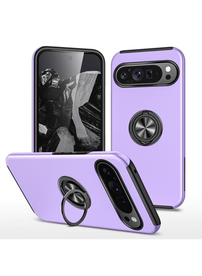 S-TOP Case For Google Pixel 9 Pro PC Hybrid TPU Magnetic Ring Holder Phone Case - Image 1