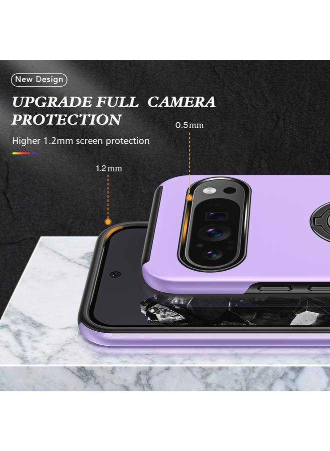 S-TOP Case For Google Pixel 9 Pro PC Hybrid TPU Magnetic Ring Holder Phone Case - Image 5