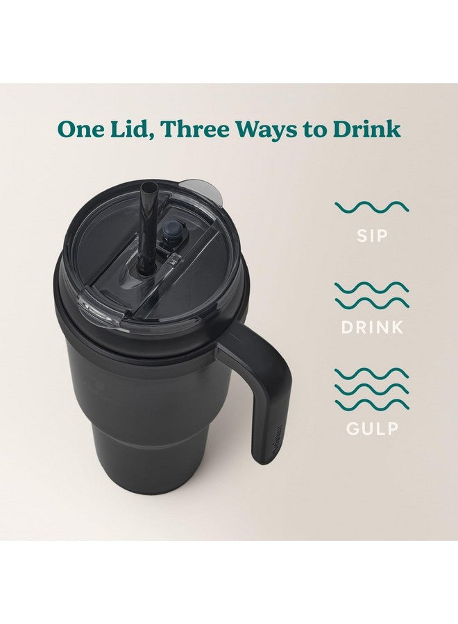 REDUCE 40 oz Stainless Steel Tumbler with Handle - Dual-Wall Vacuum Insulated Travel Mug, Sweat-Proof Lid & Reusable Straw - Keeps Drinks Cold for 24 Hrs, Fits Cupholders, Dishwasher Safe - Phantom - Image 5