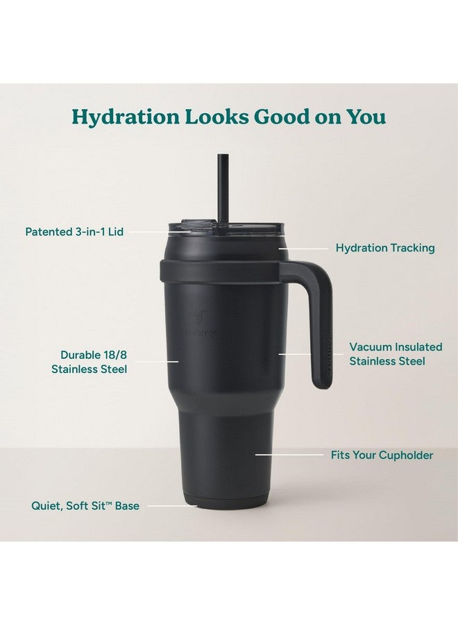 REDUCE 40 oz Stainless Steel Tumbler with Handle - Dual-Wall Vacuum Insulated Travel Mug, Sweat-Proof Lid & Reusable Straw - Keeps Drinks Cold for 24 Hrs, Fits Cupholders, Dishwasher Safe - Phantom - Image 4