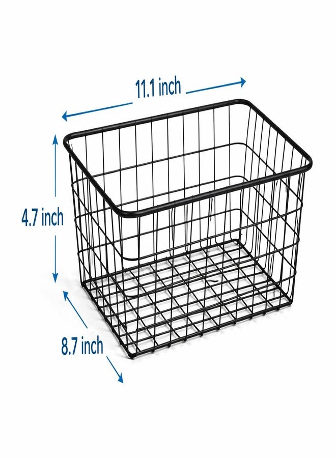 LSARIMO Metal Storage Basket | Kitchen Organizer for Organizing Household Pantry Baskets | Countertop Organize -Metal Baskets for Pantry Storage, Fruit Drinks Wire Storage Basket, Freezer Pantry Storage - Image 2