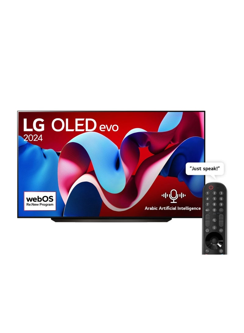 LG 83 Inch OLED evo C4 4K OLED83C46LA Black - Image 1