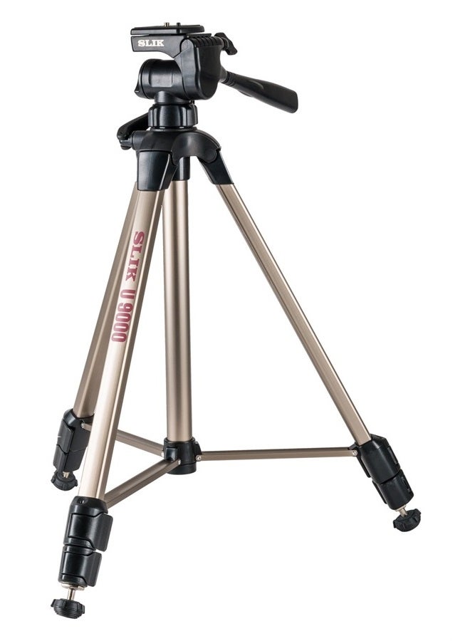 Slik U9000 Tripod with 3-Way Fluid-Effect Head and Built-In Bubble Level - Image 1