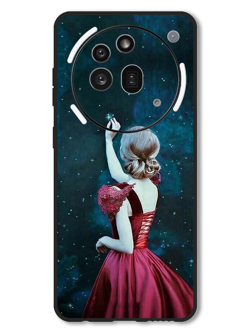 Theodor Case Compatible with Nothing Phone 3a Pro Protection Shockproof Bumper Cover Girl Touching Star - Image 1