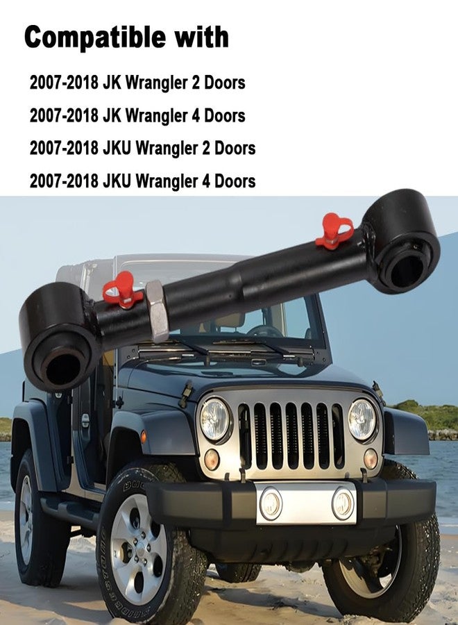 HY-SPEED Adjustable Front Sway bar Quicker Disconnect System Compatible with 2007-2018 wrangler JK JKU 2/4 doors with 2.5" - 6" Lifts Replace Quicker Disconnect SwayBar links - Image 2