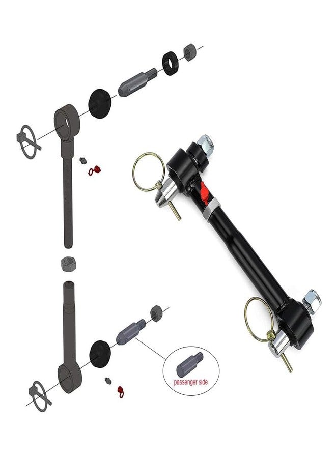 HY-SPEED Adjustable Front Sway bar Quicker Disconnect System Compatible with 2007-2018 wrangler JK JKU 2/4 doors with 2.5" - 6" Lifts Replace Quicker Disconnect SwayBar links - Image 3
