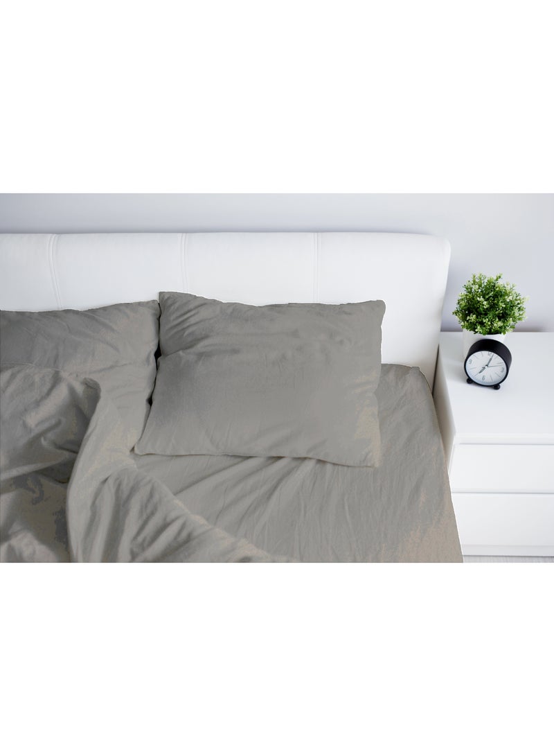 أوكرا طقم ملايه سرير باستيك 3 قطع رمادي - Image 1