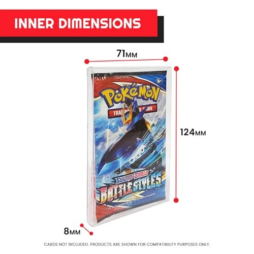 EVORETRO Trading Card Case Envelope Compatible for Pokemon Single Pack Booster, Magic, Yu-Gi-Oh - 0.35MM Thick Plastic PET Pokemon Card Protector Holder for Collectible Cards (Pack of 10) by EVORETRO - Image 5