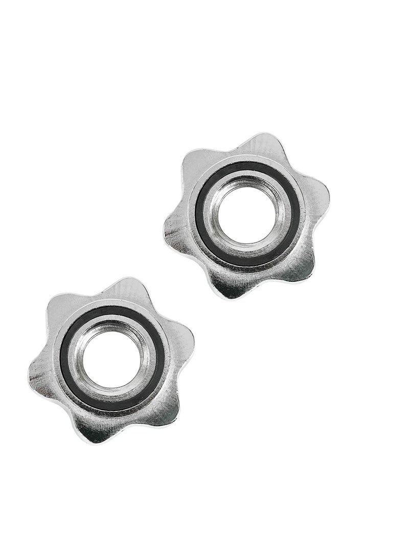 H PRO Pro Threaded Chrome Barbell Bar 1 Inch Barbell Diameter With Ring Collars 120 Cm - Image 5