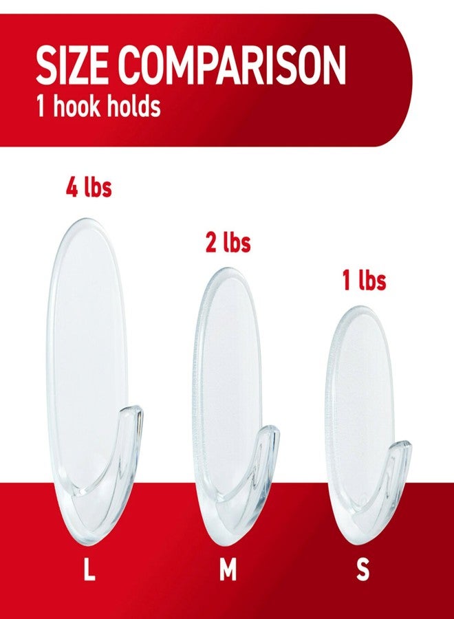 Command 3M Command Clear Medium Wall Hooks, holds 900gms, no paint damage, Holds Strongly, Adhesive hooks for wall, Reusable, Multi-surface (Transparent, 2 hooks, 4 strips) - Image 5