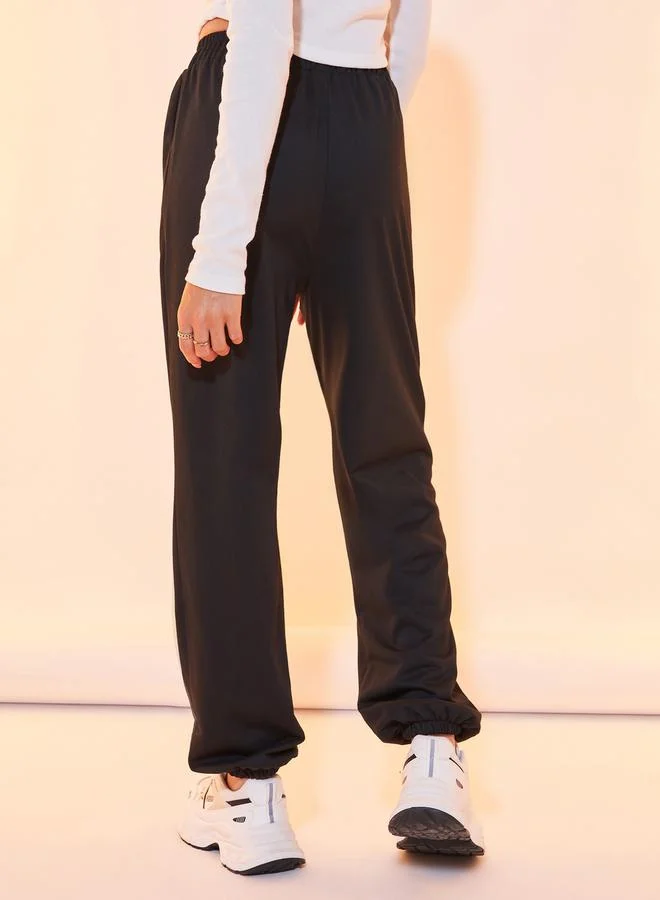Take Two Slogan Print Graphic Joggers