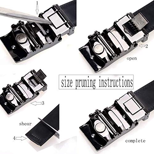 Zacharias Men's Faux Leather Belt Automatic V Buckle ASG-18 (Black;Free Size) - Image 4