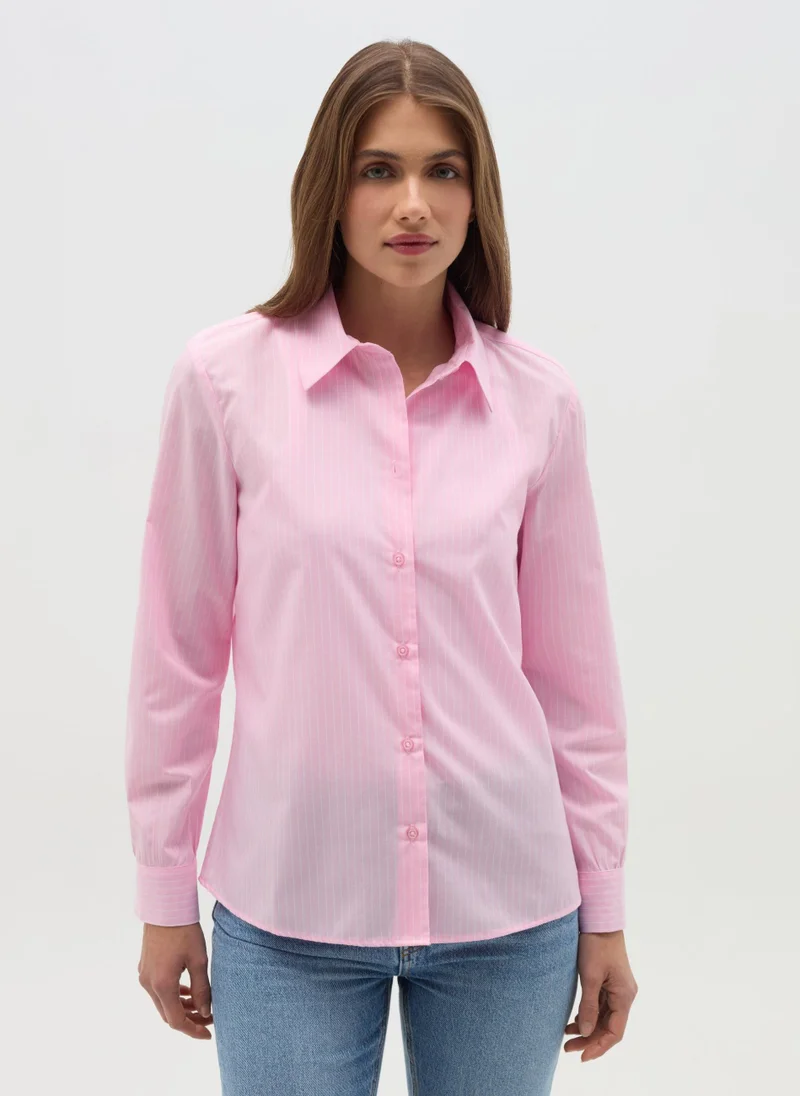 Ovs Pink-Striped White