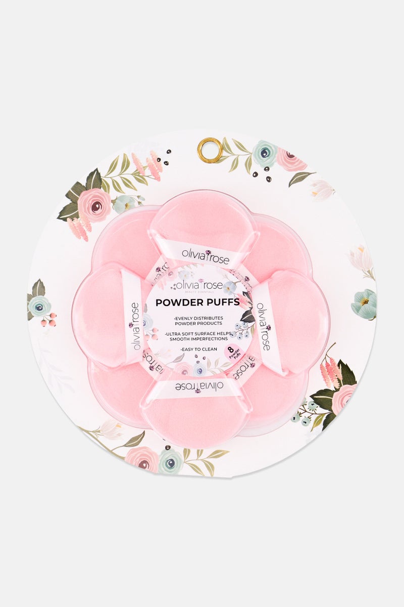 Olivia Rose 8 Pieces Powder Puffs Set, Multicolor - Image 1