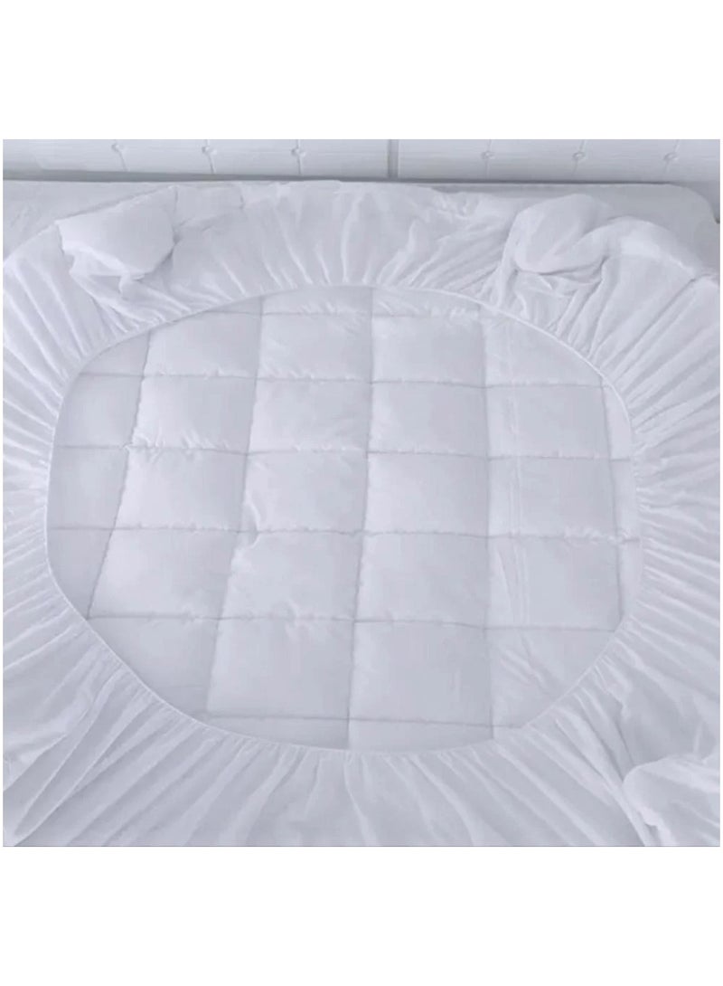 برايدس بكج التوفير | لباد مرتبة ارتفاع 8 سم مع 2 مخده فندقية قياس 75x50 سم - أبيض - Image 4