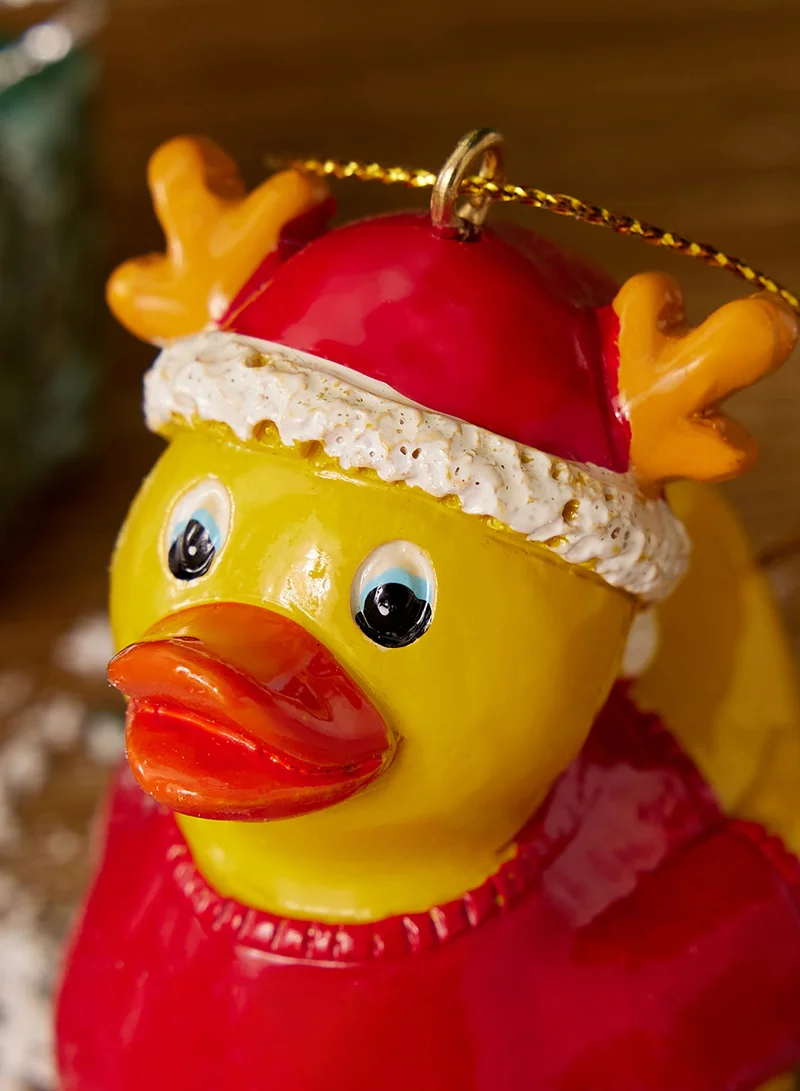 تايبو Space Resin Christmas Ornament Reindeer Rubber Duck