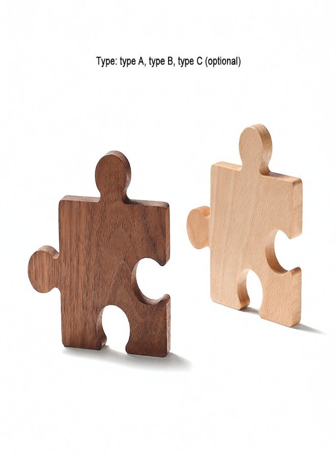 ISE MOUNT Outdoor Camping Wooden Coaster Beech Walnut Heat Insulation Cup Mat Jigsaw Shape Cup Pad Wood Tea Cup Holder - Image 5
