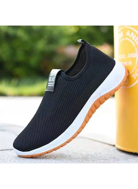 Breathable Mesh Mens Summer Slip-On Sneakers508 net black 508 net black