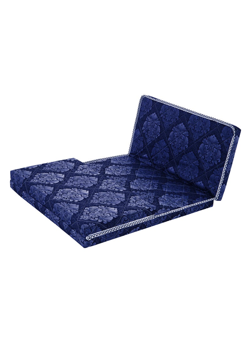 COMFY BLUE FOLDING MEDICATED GUEST FLORAL PREMIUM QUALITY PORTABLE FOLDING MATTRESS - Image 1