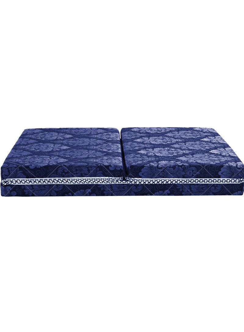 COMFY BLUE FOLDING MEDICATED GUEST FLORAL PREMIUM QUALITY PORTABLE FOLDING MATTRESS - Image 2