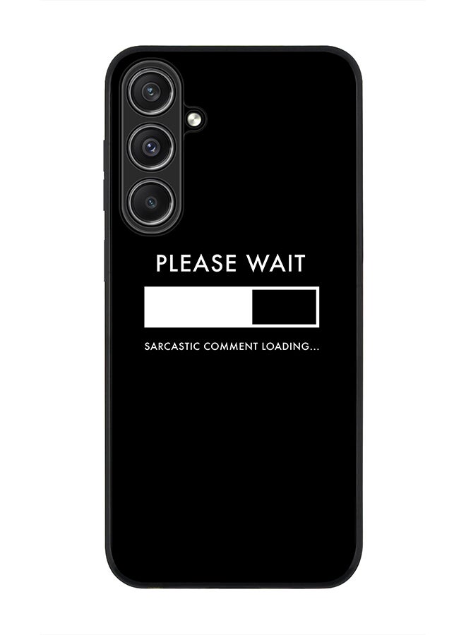 Stylizedd جراب بحافة سوداء متينة لهاتف Samsung Galaxy S23 FE، جراب هاتف رفيع مرن مضاد للسقوط - يرجى الانتظار - Image 1