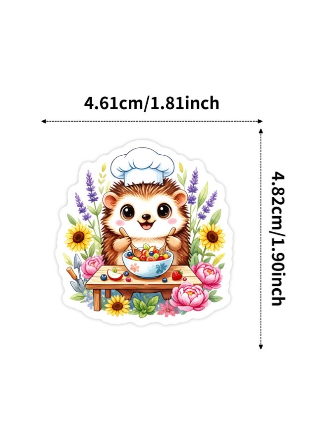 56Pcs Cute Cartoon Hedgehog Stickers for Journals Lovely Aesthetic Vinyl Decals for Teens Laptops Water Bottle Suitcase Skateboard Phone - Image 4