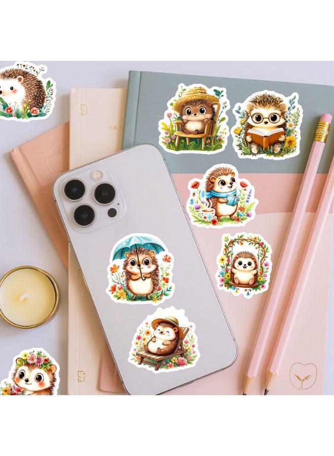 56Pcs Cute Cartoon Hedgehog Stickers for Journals Lovely Aesthetic Vinyl Decals for Teens Laptops Water Bottle Suitcase Skateboard Phone - Image 5
