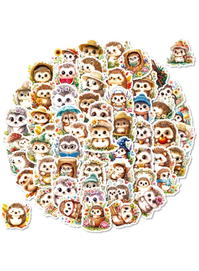 56Pcs Cute Cartoon Hedgehog Stickers for Journals Lovely Aesthetic Vinyl Decals for Teens Laptops Water Bottle Suitcase Skateboard Phone - Image 1
