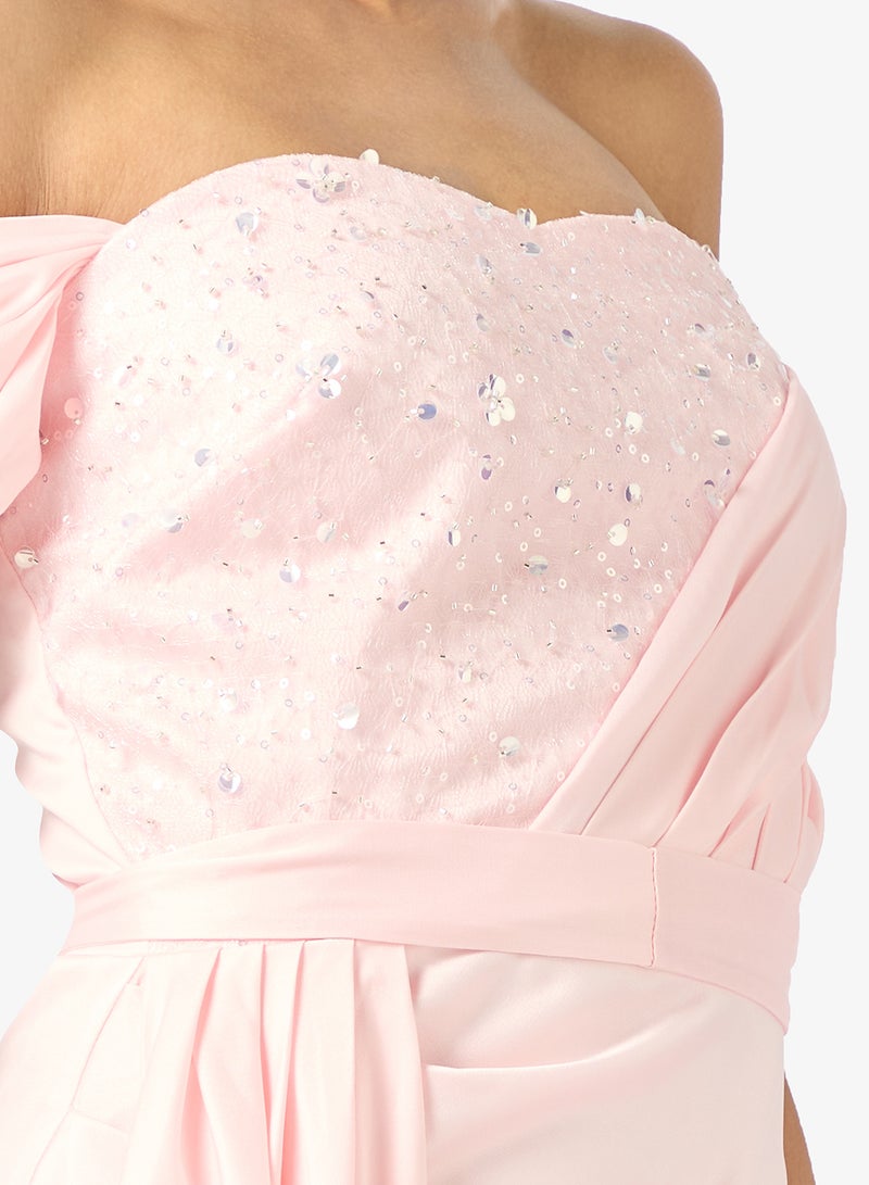 نمشي x فستان سهرة مكشوف الكتفين - Image 4