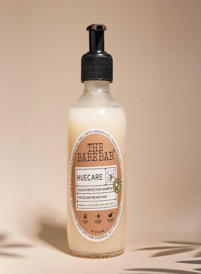 The Bare Bar HueCare - Color protection shampoo - 200ml | Deep Conditioning: Adds bounce | Suitable for Men & Women | Travel-Friendly Haircare | Sulfate & Paraben Free | Natural & Safe Formula - Image 1