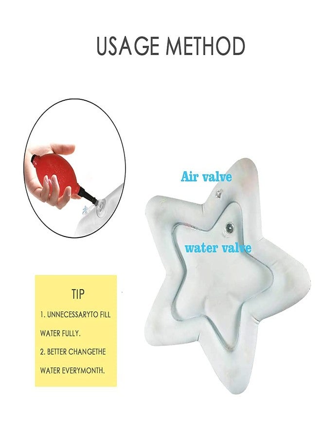 RIVUGJA Baby Kids Star Shape Water Play Mat Toys Inflatable Tummy Time Leakproof Water Play Mat, Fun Activity Play Center Indoor and Outdoor Water Play Mat for Baby Water Baby Mat (Medium) - Image 3