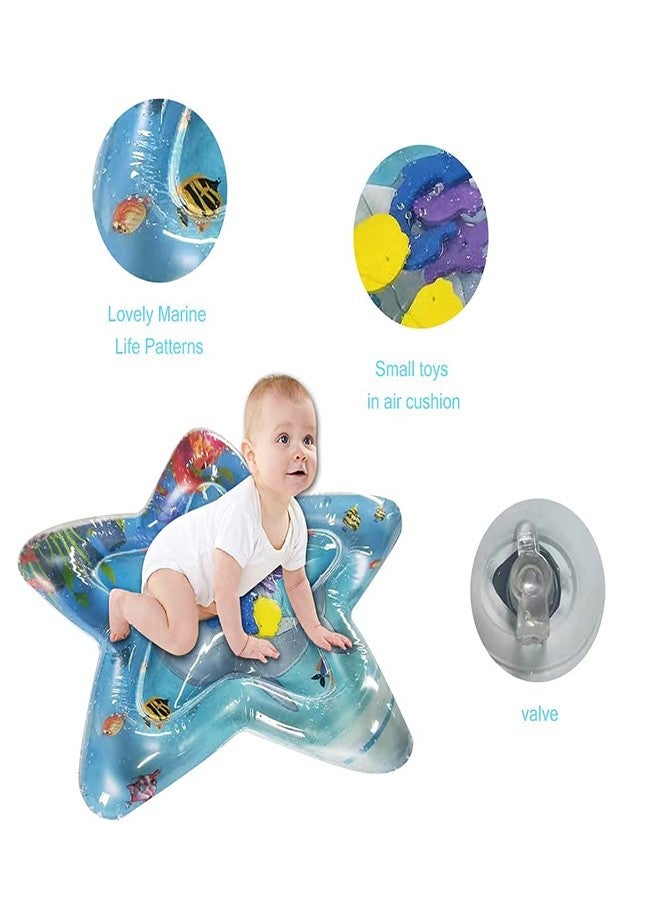 RIVUGJA Baby Kids Star Shape Water Play Mat Toys Inflatable Tummy Time Leakproof Water Play Mat, Fun Activity Play Center Indoor and Outdoor Water Play Mat for Baby Water Baby Mat (Medium) - Image 4