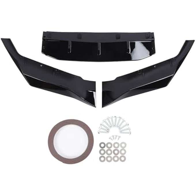 CHICIRIS 3pcs Front Bumper Lip Splitter Body Kit Collision Bumper Lip Spoiler Diffuser for F90 M5 M5C 2018 2020 Gloss Black - Image 1