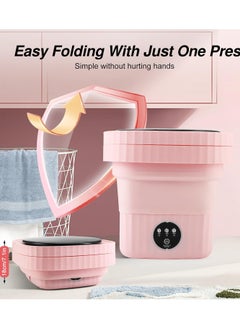 Generic Moose Mosi 6L Foldable Portable Mini Washing Machine, Mini Washing Machine for Baby Clothes, Underwear or Small Items, for Apartments, Dorm, Camping, Pink, Top Load,  - Image 3