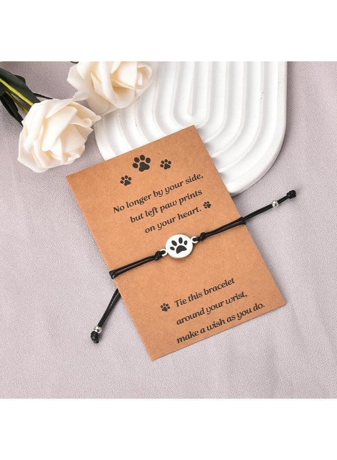 MXXGMYJ Dog Memorial Gifts for Loss of Dog Pet Paw Bracelet for Women Men Friendship Present for Best Friends Bereavement Gifts for Dogs Cat Passing Away Gift Pet Loss Sympathy Gift for Dogs Lovers Bracelets  - Image 5