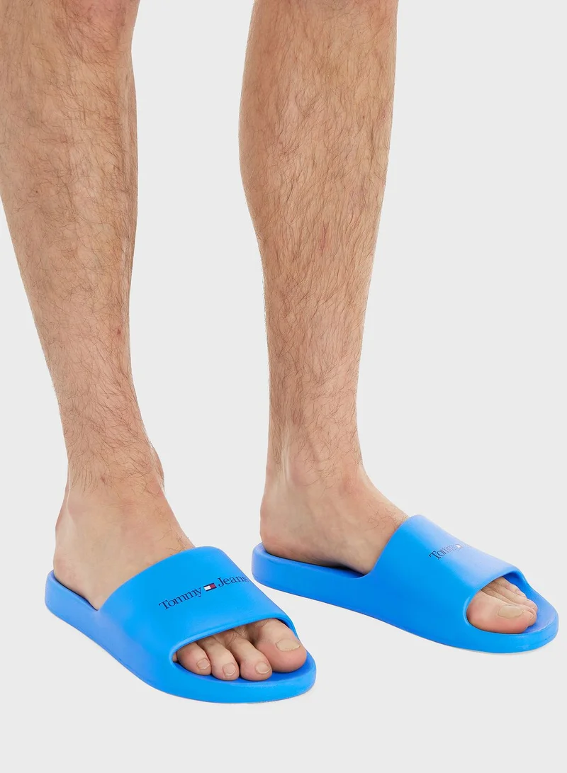 TOMMY JEANS Logo Print Flip Flops