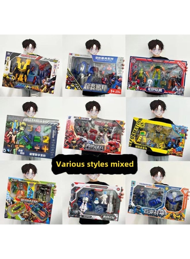 Children's Toys Deformation Robot King Kong Suit Education Training Course Organization Gift Night Market Ring Toys Wholesale-Color:Mecha Alliance 52*8*24【AU66-1】 - Image 3