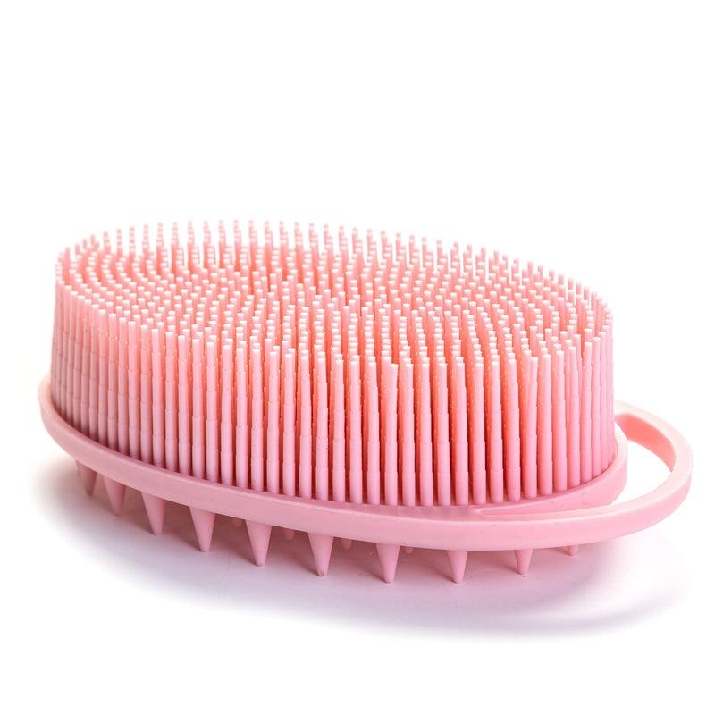 Premium Sensory Brush for Kids or AutismSoft Silicone Body Scrubber2 in 1 Sensory Room Occupational Therapy BrushesSilicone LoofahPets Shower Brush Bath Brush Shampoo Brushhangablespikespink