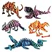 PowerTRC 5PCS 3D Printed Dinosaur Skeletons Fidget Toys Mosasaurus Ankylosaurus Mammoth Shark Sabertooth Tiger Fidget Toy 3D Printed Dragon Animals Toys Articulated 3D Figurine Stress Relief Toy - Image 2