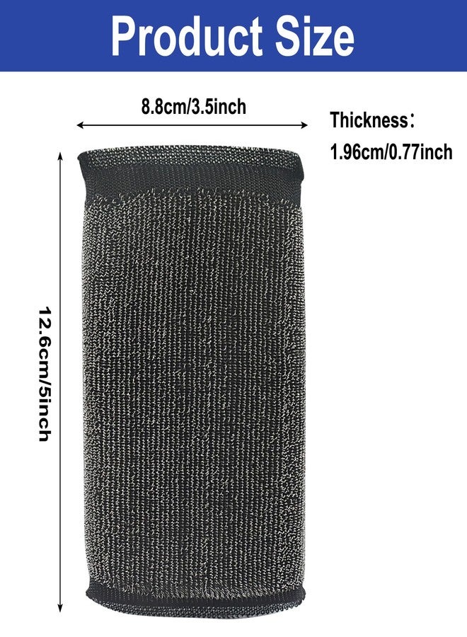 SOVNSG 6 Pack Steel Wool Dish Sponges,Non Scratch Kitchen Scrubbers Heavy Duty Scrub Sponges,Reusable Cleaner for Washing Dishes,Pots and Pans,Household Cleaning,Bathroom(Black) - Image 3