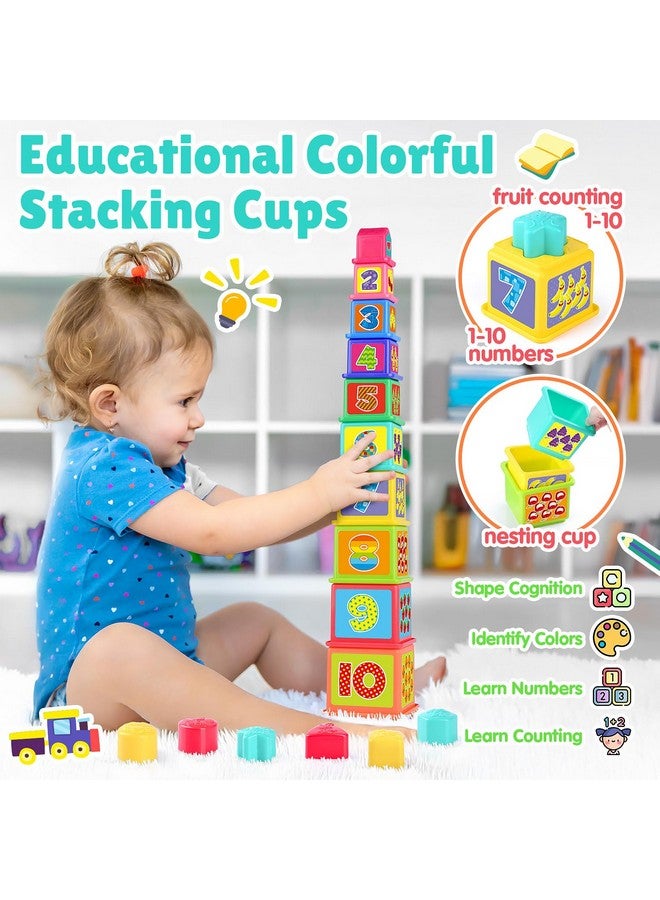 PLAY Pound a Ball Toy for Toddlers 1-3, Montessori Toys for Babies 12 18-24 Months, Hammer, Stacking Cups, Shape Sorter Blocks, Early Developmental Educational Toys for 1 2 3 Year Old Boys Girls Kids Gift - Image 4