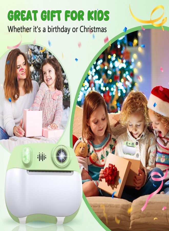 IusZup Kids Camera Instant Print 1080P Front Rear Dual Selfie - Toddler Cameras with Digital Video Games,32GB & 5-Color Print Paper/ 250 Photos,Easy to Use & Great Toys Gifts for Boys Girls, Ages 3-12 Green - Image 5