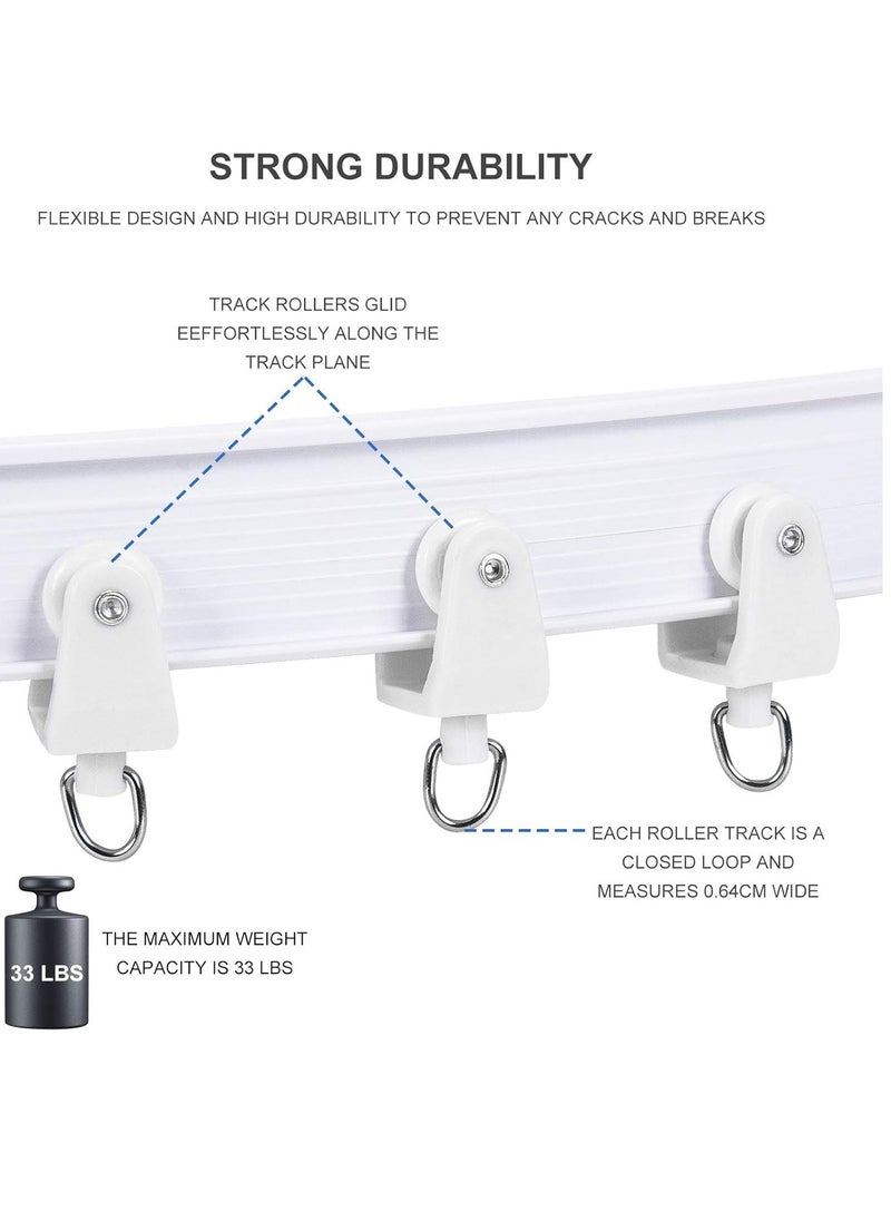 Generic - Curtain Track 5 meters 16.4FT Ceiling Track Ceiling Mount for Curtain Rail with Track Curtain System RV Curtain Track Room Divider - Image 1