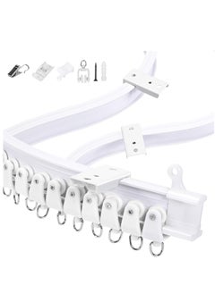 Curtain Track 5 meters 16.4FT Ceiling Track Ceiling Mount for Curtain Rail with Track Curtain System RV Curtain Track Room Divider