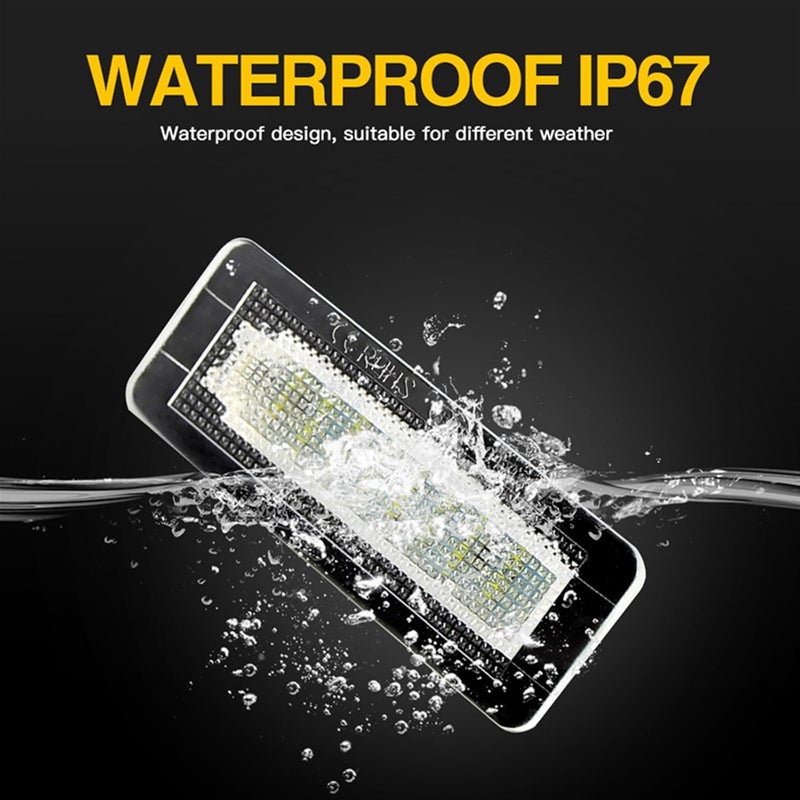 QASULER 2X LED License Plate Light for Smart Cars - Image 3